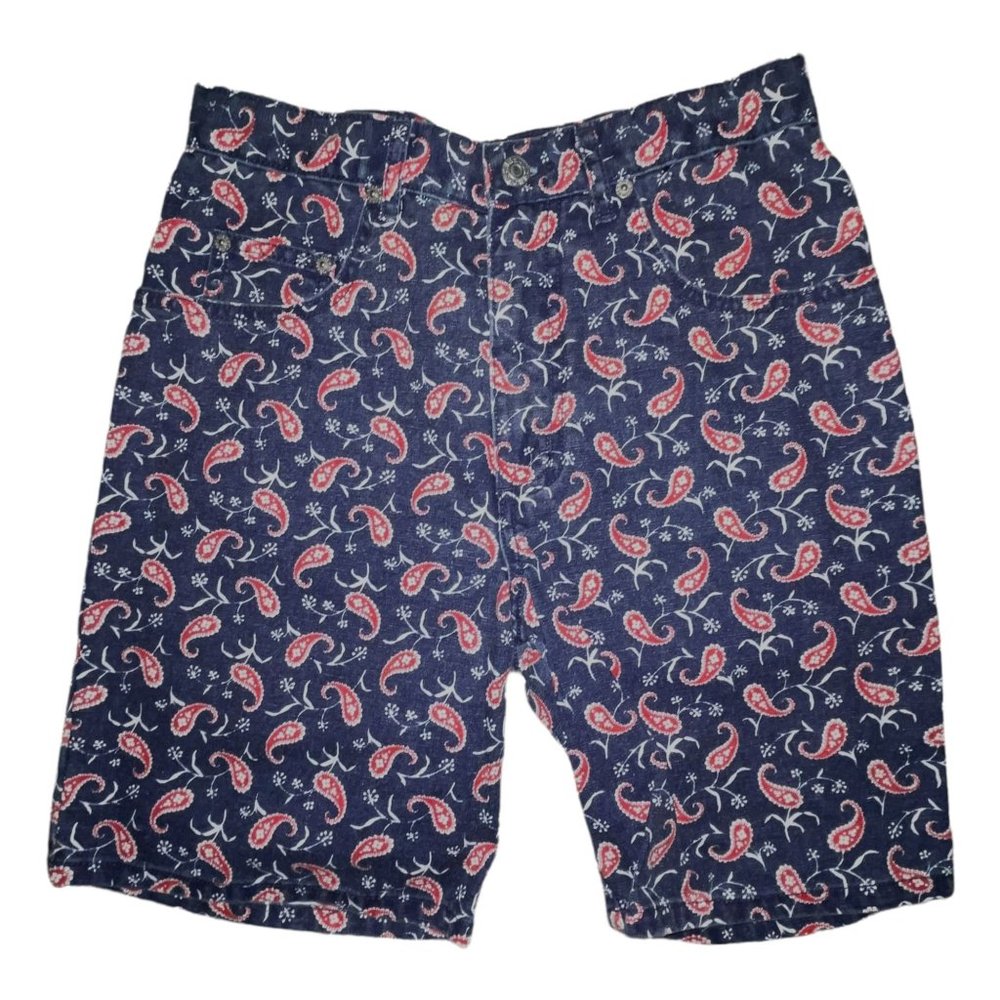 Guess Georges Marciano Vintage 1990's Made in the USA Paisley Bermuda Shorts 14